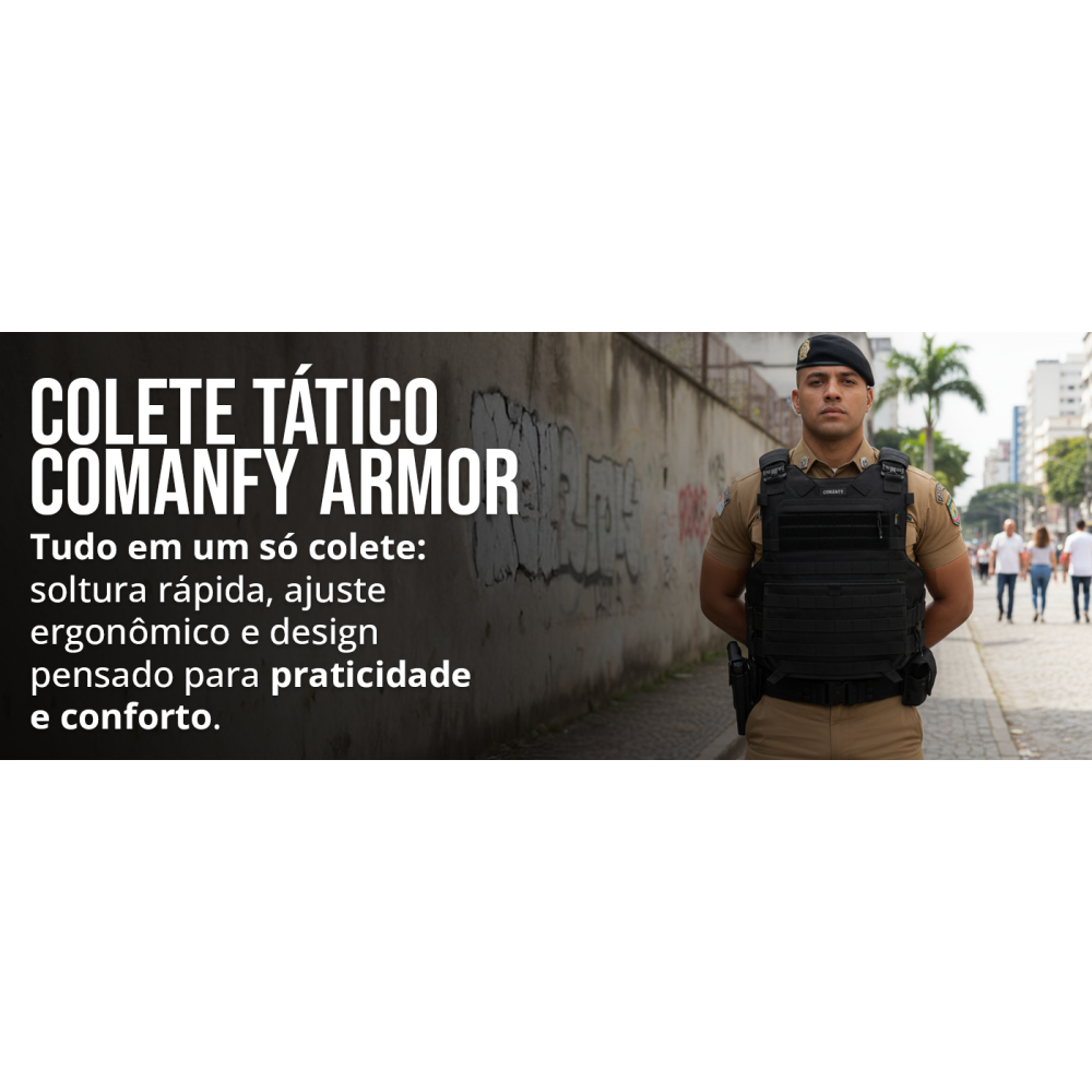 CAPA DE COLETE COMANFY® ARMOR IIIA - PRETO CAPA DE COLETE COMANFY® ARMOR IIIA - PRETO