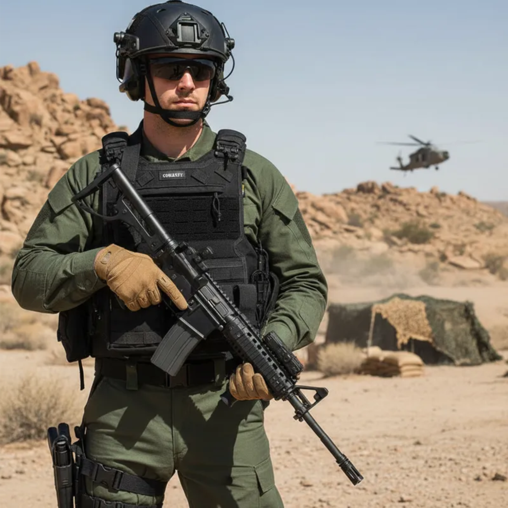 CAPA DE COLETE COMANFY® COMBAT IIIA - PRETO