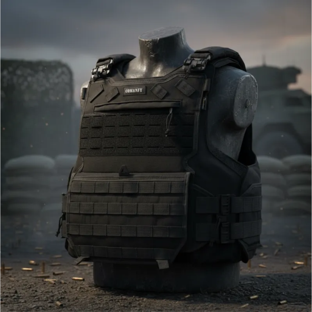 CAPA DE COLETE COMANFY® COMBAT IIIA - PRETO