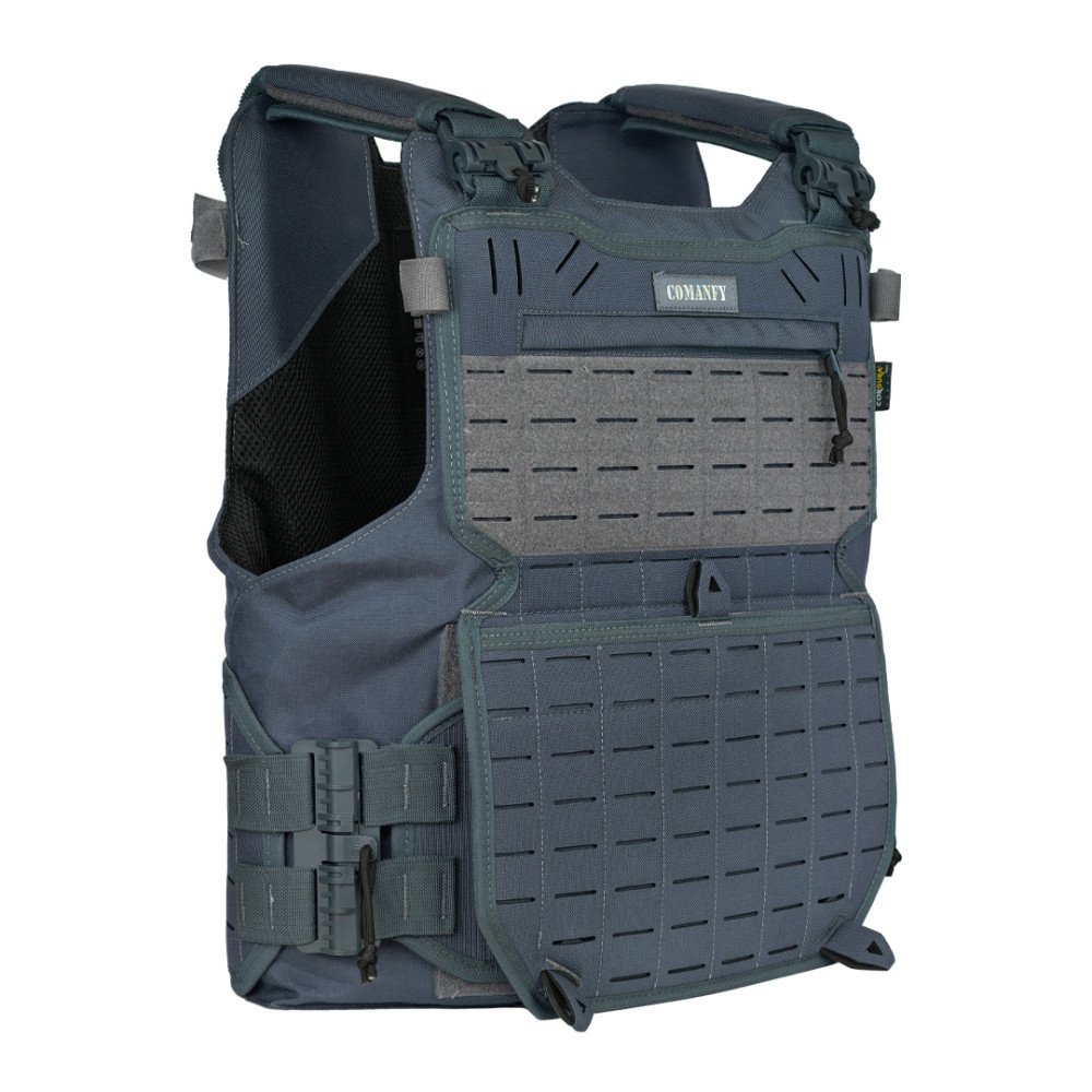 CAPA DE COLETE COMANFY® GLADIADOR LASER CUT - CINZA BANDEIRANTE