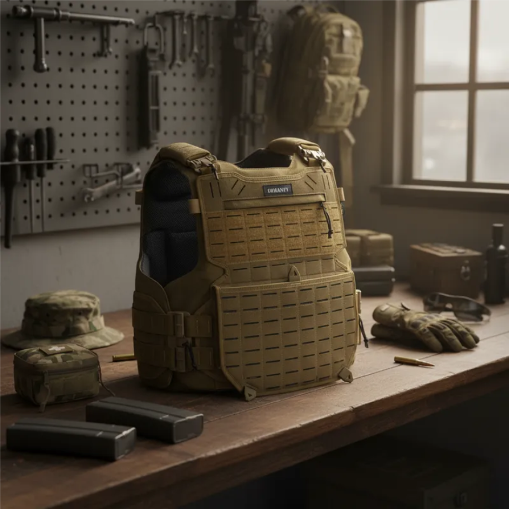 CAPA DE COLETE COMANFY® GLADIADOR LASER CUT - COYOTE