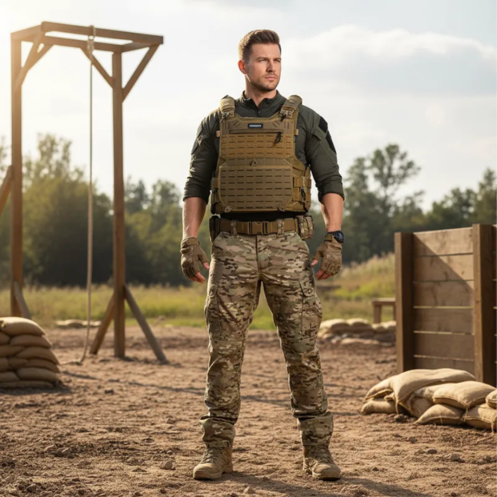 CAPA DE COLETE COMANFY® GLADIADOR LASER CUT - COYOTE