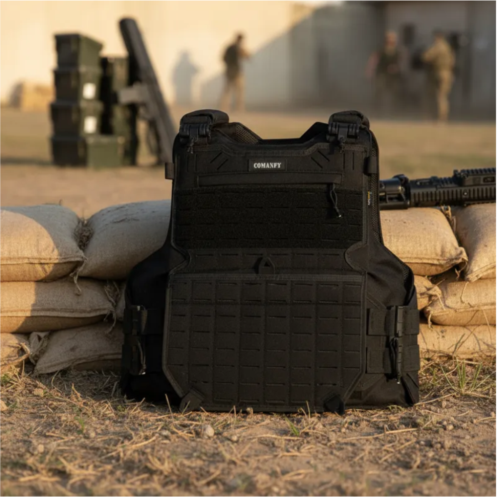 CAPA DE COLETE COMANFY® GLADIADOR LASER CUT - PRETO CAPA DE COLETE COMANFY® GLADIADOR LASER CUT - PRETO