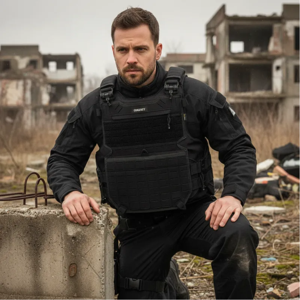 CAPA DE COLETE COMANFY® GLADIADOR LASER CUT - PRETO CAPA DE COLETE COMANFY® GLADIADOR LASER CUT - PRETO