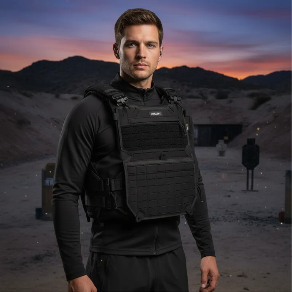 CAPA DE COLETE COMANFY® GLADIADOR LASER CUT - PRETO CAPA DE COLETE COMANFY® GLADIADOR LASER CUT - PRETO