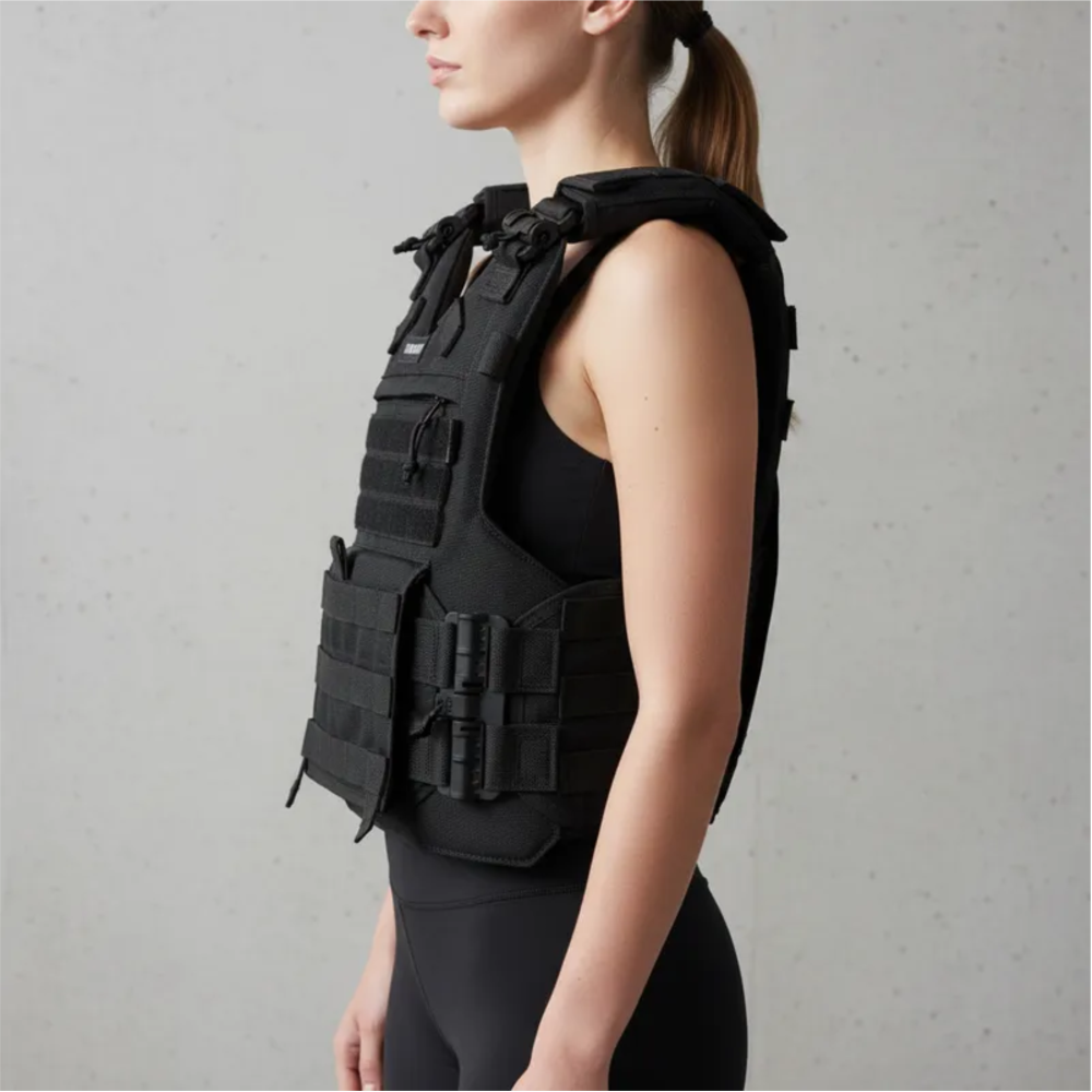 CAPA DE COLETE COMANFY® MAIDEN RAPID FEMININO  - PRETO