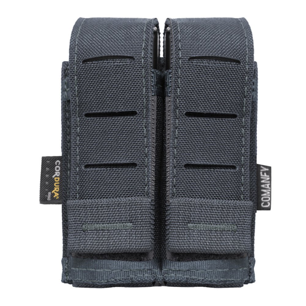 PORTA CARREGADOR DE PISTOLA DUPLO LASER CUT - CINZA PMESP