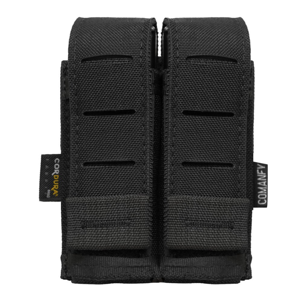 PORTA CARREGADOR DE PISTOLA DUPLO LASER CUT - PRETO