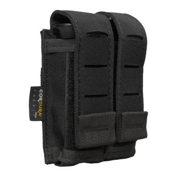 PORTA CARREGADOR DE PISTOLA DUPLO LASER CUT - PRETO