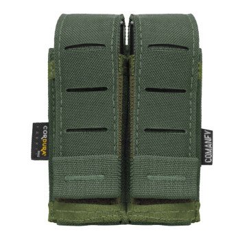 PORTA CARREGADOR DE PISTOLA DUPLO LASER CUT - VERDE MILITAR
