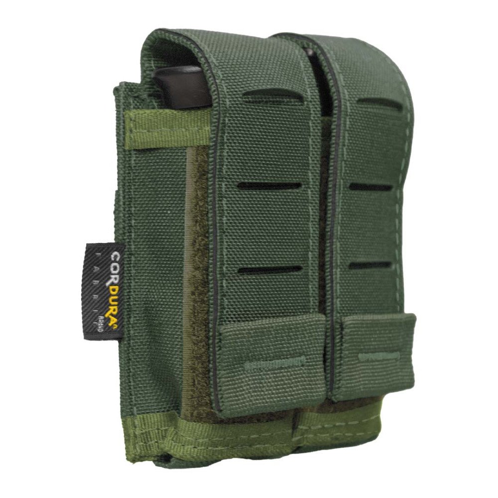 PORTA CARREGADOR DE PISTOLA DUPLO LASER CUT - VERDE MILITAR