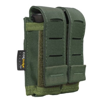 PORTA CARREGADOR DE PISTOLA DUPLO LASER CUT - VERDE MILITAR