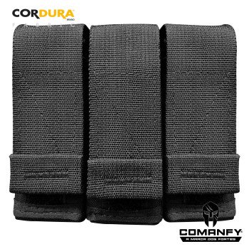 PORTA CARREGADOR DE PISTOLA TRIPLO- PRETO