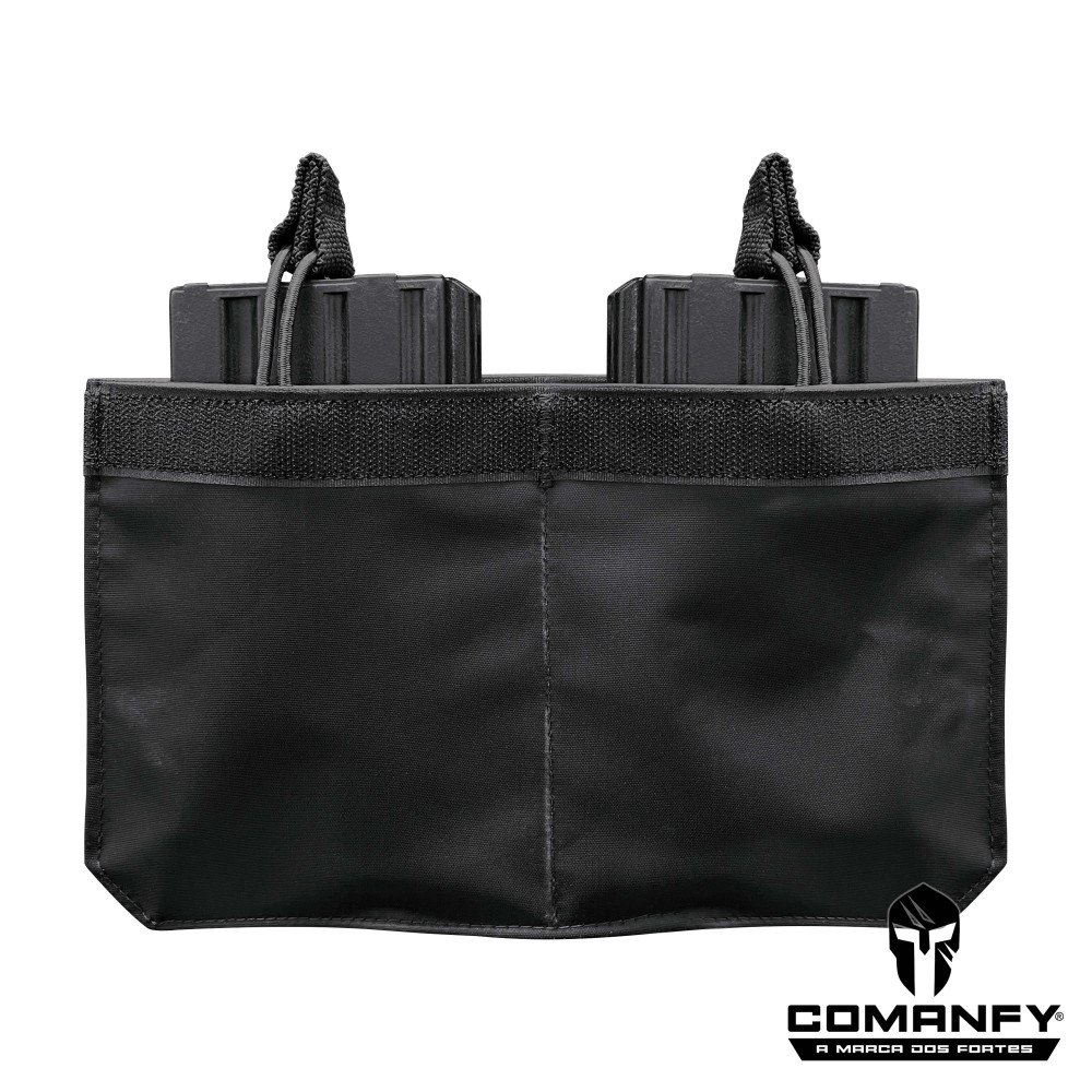 PORTA CARREGADOR FZ 7.62 DUPLO CANGURU - FITA DETALHE PRETO PORTA CARREGADOR FZ 7.62 DUPLO CANGURU - FITA DETALHE PRETO