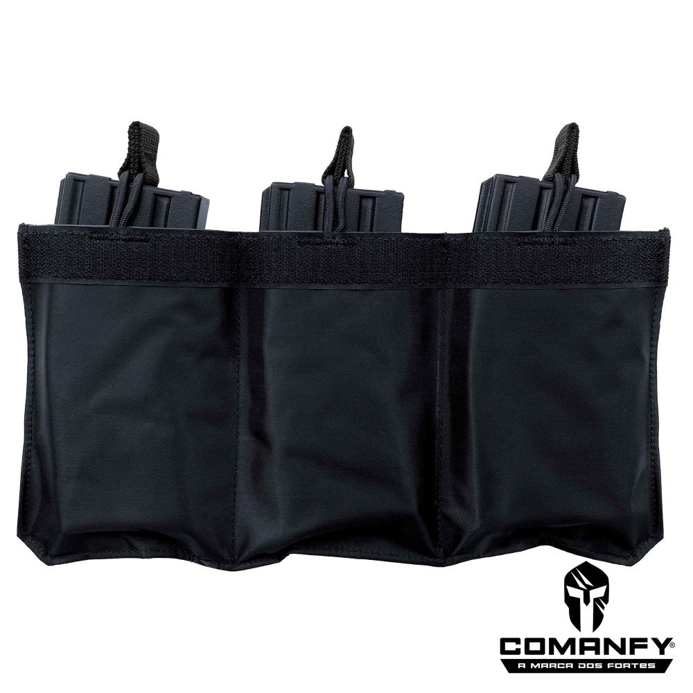 PORTA CARREGADOR FZ 5.56 TRIPLO CANGURU - PRETO PORTA CARREGADOR FZ 5.56 TRIPLO CANGURU - PRETO