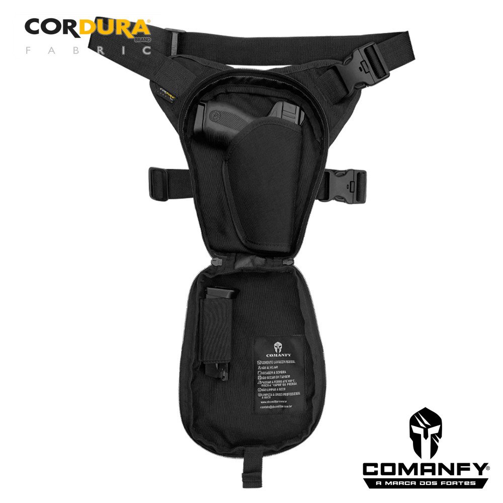 POCHETE DE PERNA COMANFY C/ SAQUE RÁPIDO - PRETO POCHETE DE PERNA COMANFY C/ SAQUE RÁPIDO - PRETO