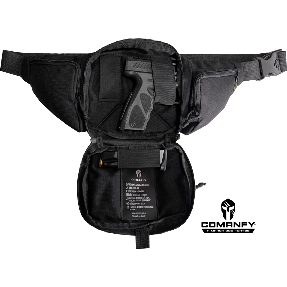 POCHETE DE CINTURA COMANFY C/ SAQUE RÁPIDO - PRETO POCHETE DE CINTURA COMANFY C/ SAQUE RÁPIDO - PRETO