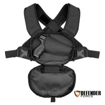 BOLSA DE PEITO DEFENDER NEGRA SAQUE RÁPIDO - PRETO