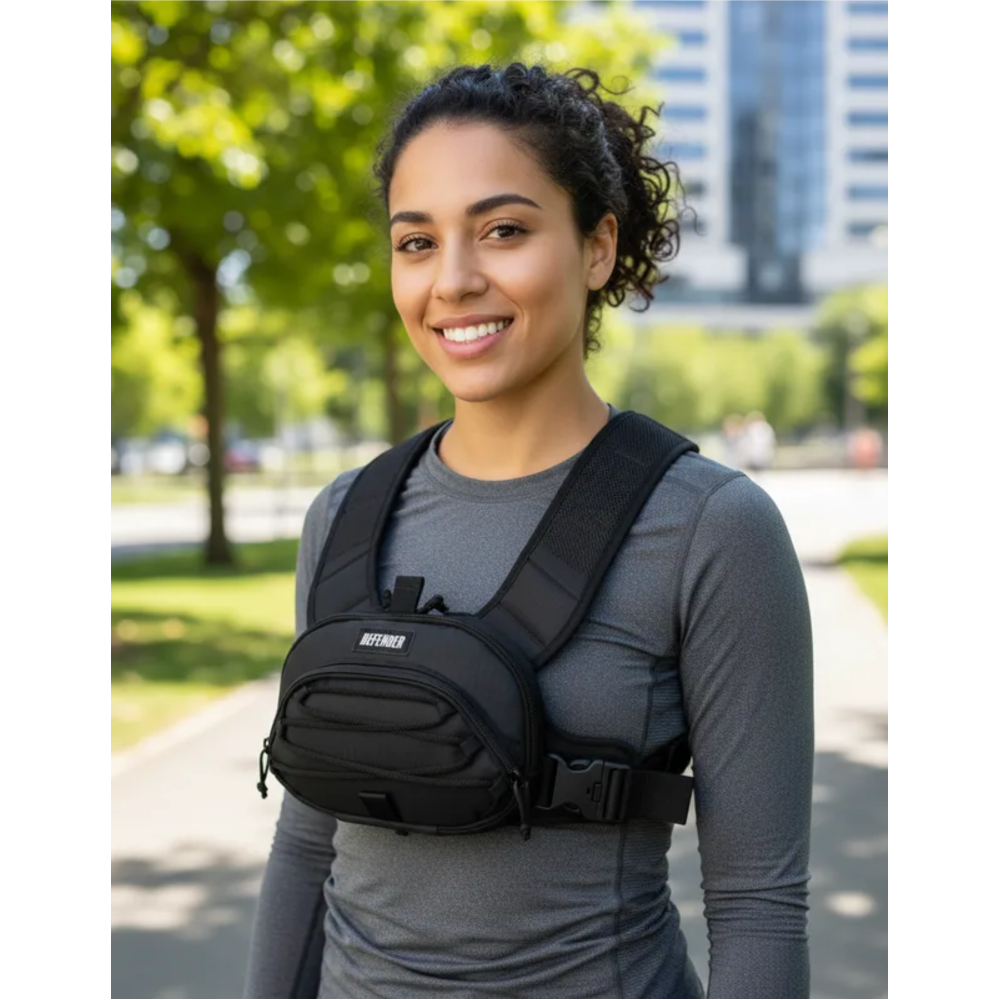 BOLSA DE PEITO DEFENDER NEGRA SAQUE RÁPIDO - PRETO BOLSA DE PEITO DEFENDER NEGRA SAQUE RÁPIDO - PRETO