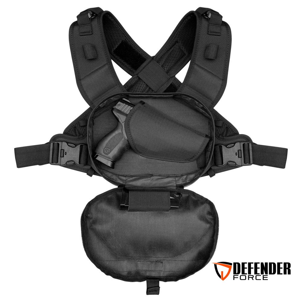 BOLSA DE PEITO DEFENDER NEGRA SAQUE RÁPIDO - PRETO BOLSA DE PEITO DEFENDER NEGRA SAQUE RÁPIDO - PRETO